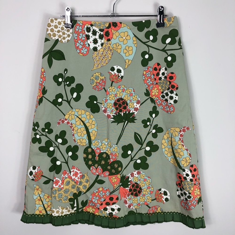 Persaman New York Green Floral Skirt 921